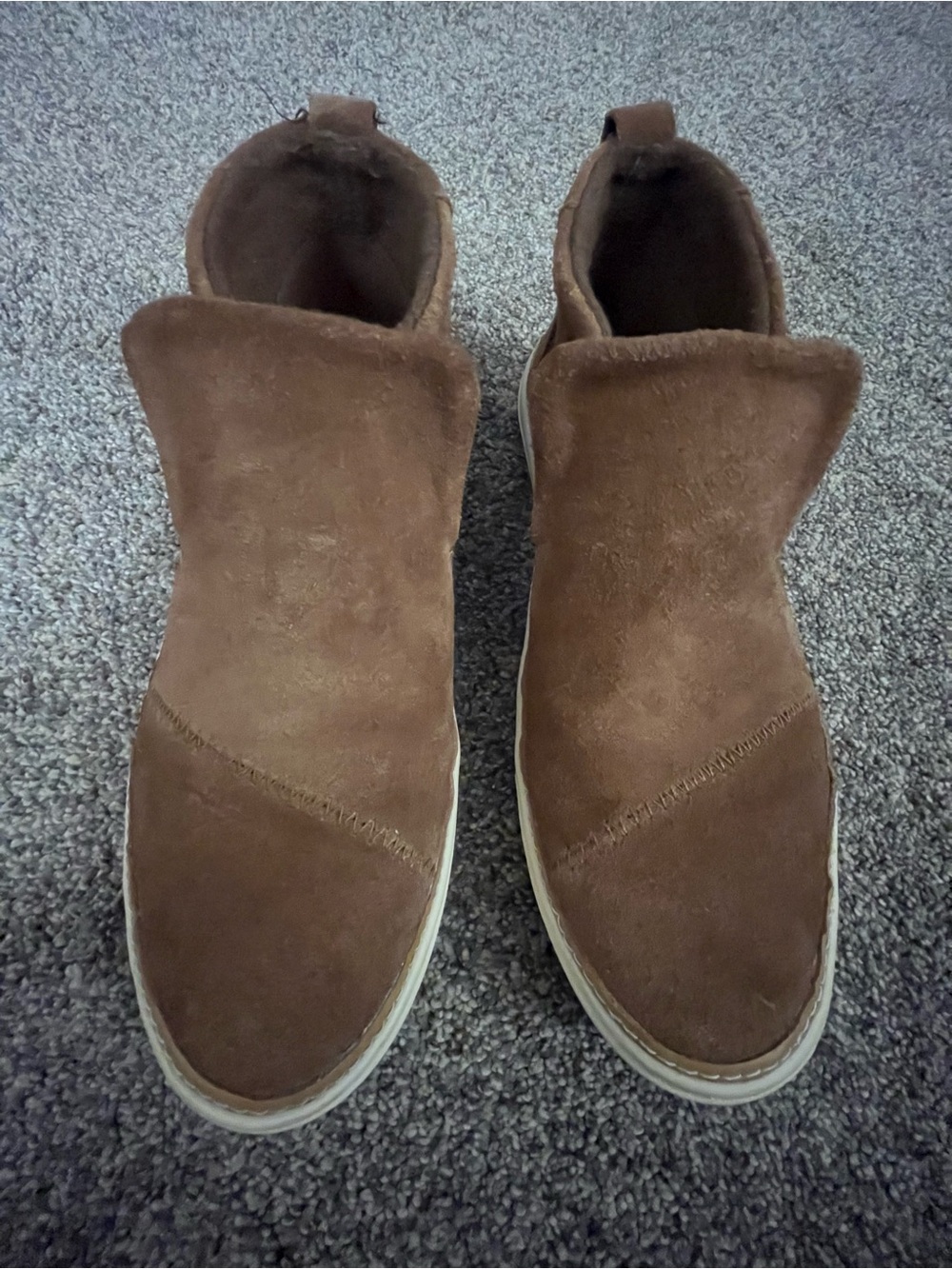 Toms Women’s Brown Suede Chukka Boots with White Sole